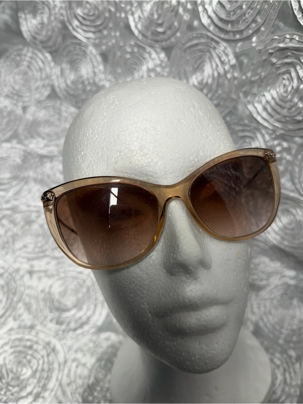Versace Women’s Cat Eye Gradient Sunglasses - Light Brown Tint (4345-B)Authentic